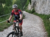 Cris on big climb (Lago di Garda, Italy)