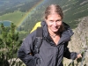 Frauke and rainbow (Salewa Klettersteig, Oberjoch, Germany)
