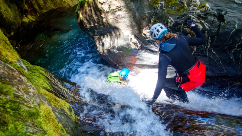 Climbing down (Canyoning Robinson Creek, Adventures with Craichel Jan 2022)