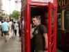 Cris phones home to discuss his subway (London)