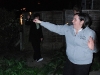 Greer with sparkler (London)