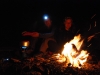Marka and Sylvia by the fire (Fagaras Mountains)