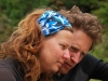 Sylvia and Mark looking at map (Fagaras Mountains)