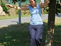 Maria walking slack-line 2 (Freiburg, Germany)