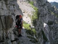 Chris + Em on via feratta (Triglav NP, Slovenia)