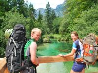Cris + Em and delicious river (Triglav Nat. Park, Slovenia)