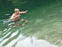 Cris stalking fishies (Triglav Nat. Park, Slovenia)