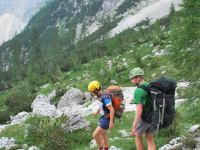 Em + Cris walk down valley (Triglav Nat. Park, Slovenia)