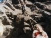Gina belaying Simon on Court Jester