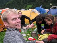 Cooking dinner (Swiss O Week, Switzerland)