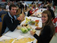 Eating at the events centre (Swiss O Week, Switzerland)