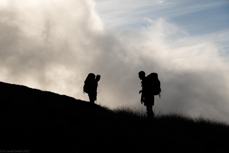 Tramping silhouettes (Adventures with Craichel Jan 2022)