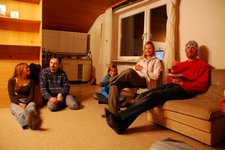 Kim, Branjo, Lisa, Grit, and Martin at my flat (Oberstdorf, Germany) resize
