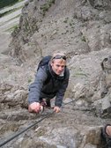 Cris climbing (Salewa Klettersteig, Oberjoch, Germany) resize