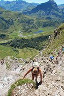 Frauke climbing Widderstein (Austria) resize