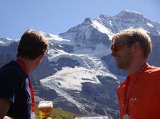 Julian and Cris at the finish 2 (Jungfrau Marathon 2011) resize