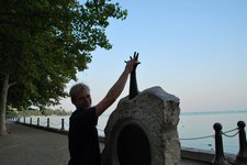 Cris and hand (Lake Belaton, Hungary) resize