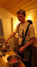 Nico cooking (Bergwacht hut, Feldberg) resize