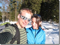 Cris and Leonie on tour (Ski tour Hinterzarten)