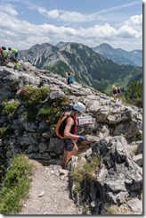 Leonie at the top (Salewa Klettersteig)