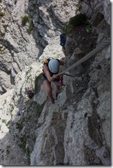 Leonie climbing (Salewa Klettersteig 2015)