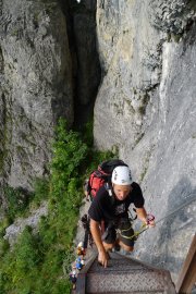 Ascending the klettersteig near flims (SOW 2011, Switzerland)