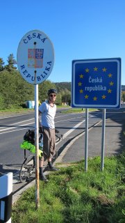 Brendan at the Czech border (Germany)