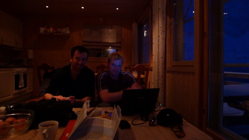 Cris and Chris geeking out (Lyngen Alps, Norway)