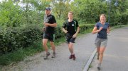 Jamie, Julian, and Penny running (Freiburg)