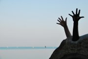 Two hands (Lake Belaton, Hungary)