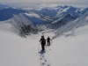Em and Cris nearing the top (Langdalstindane, Norway)