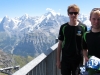 Julian and Cris at the finish on Schilthorn (Inferno Half marathon, Switzerland)