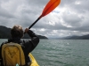 Mum kayaking (Kayaking Queen Charlotte Sound)