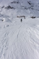 Almost back at the hut (Ski touring Jamtalhuette)
