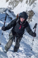 Almost there (Ski touring Jamtalhuette)