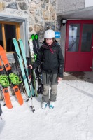 Back at the hut (Ski touring Jamtalhuette)