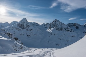 In the mountains (Ski touring Jamtalhuette)