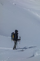 Leonie and gear (Ski touring Jamtalhuette)