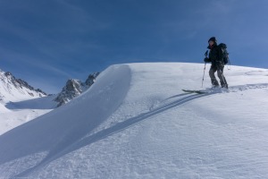 Leonie and snow (Ski touring Jamtalhuette)