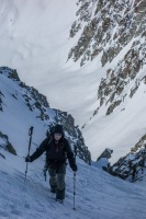 Leonie ascending (Ski touring Jamtalhuette)