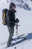 Leonie is well equiped (Ski touring Jamtalhuette)
