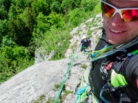 Cris and Johannes climbing at Plombergstein (Climbing Holiday June 2019)