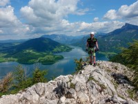 Cris and the mondsee behind (Climbing Holiday June 2019)