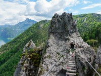 Cris on the swing bridge (Climbing Holiday June 2019)
