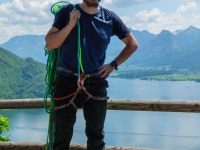 Johannes at the top of the climb (Climbing Holiday June 2019)