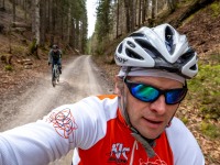 Cris and Johannes off on another rde (Multisport weekend in Austria March 2024)