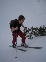 Brendan powers towards the top (Ski Touring, Tannheimer Tal, Austria)