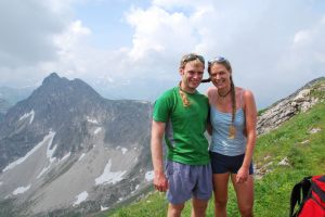 Cris and Frauke (Tramping Schrecksee, Germany)