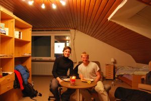 Cris and Oli eating Dinner (Oberstdorf, Germany)