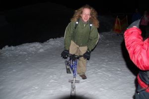 Franzi on bike (NTC am Nebelhorn, Germany)